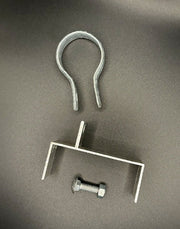 2" x 4" Framing Bracket for Round Tubing Houses w/ 1-3/8" Brace Band, 5/16" x 1-1/4" Galvanized Carriage Bolt & Nut