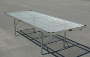 3' x 10' Portable Bench with retaining lip and expanded metal top
