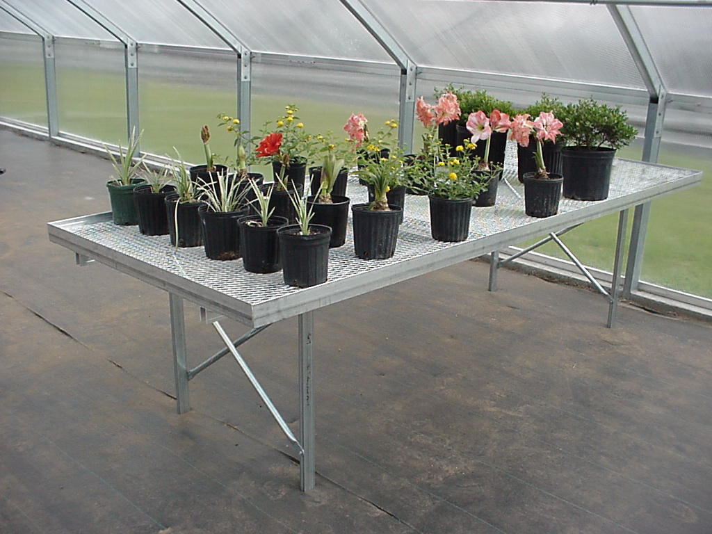 6' x 12' Portable Bench with retaining lip and expanded metal top