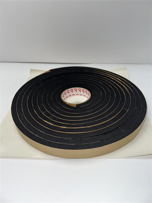 Neoprene Tape 1/2" Thick x 1" Width x 25' Length w/ adhesive