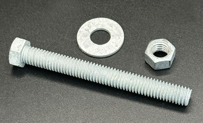 3/8" x 3" Galvanized Hex Bolt, Nut & Washer