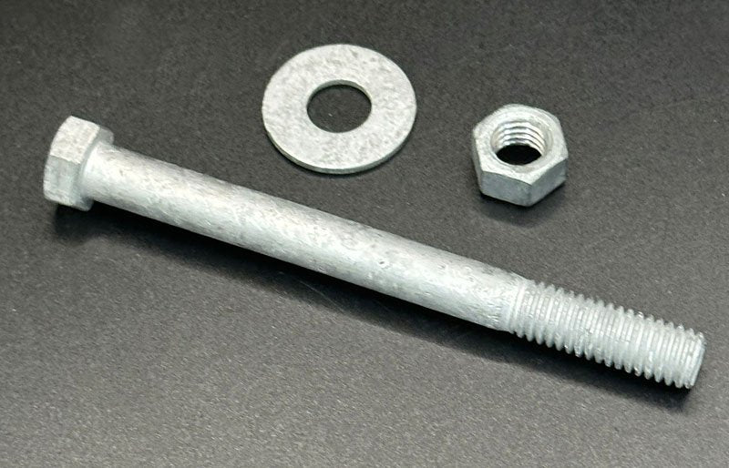 3/8" x 4" Galvanized Hex Bolt, Nut & Washer