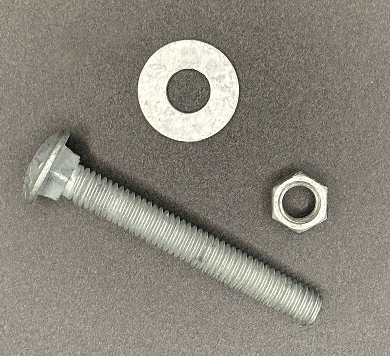 3/8" x 4" Carriage Head Bolt, Nut & Washer