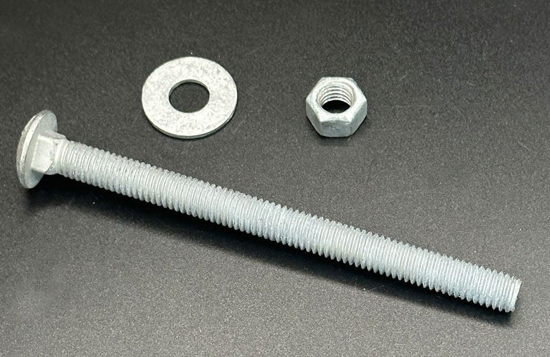 3/8" x 5" Carriage Head Bolt, Nut & Washer