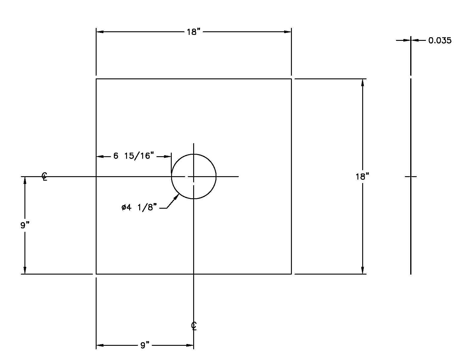4" Vent Stack Penetration Panel