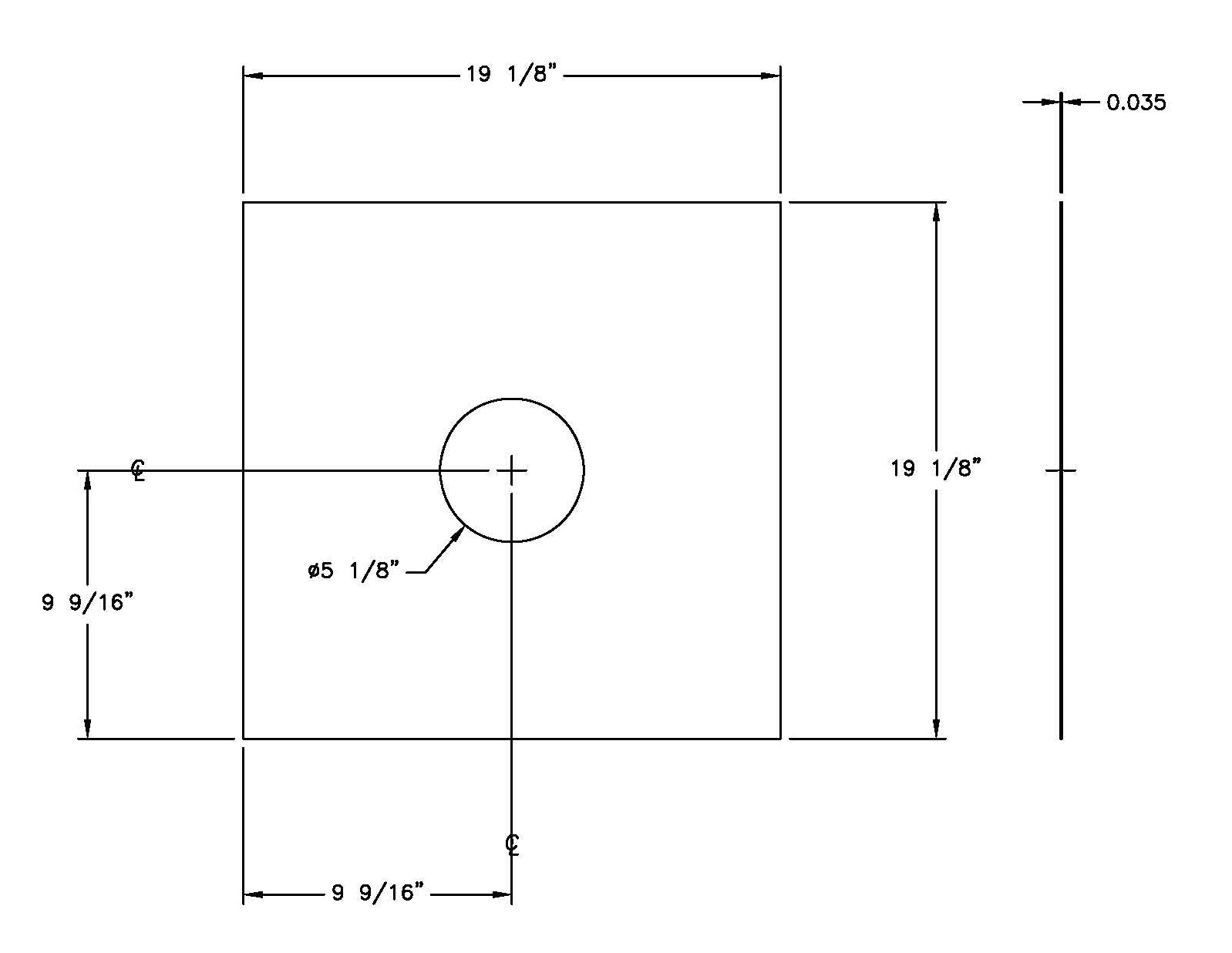 5" Vent Stack Penetration Panel
