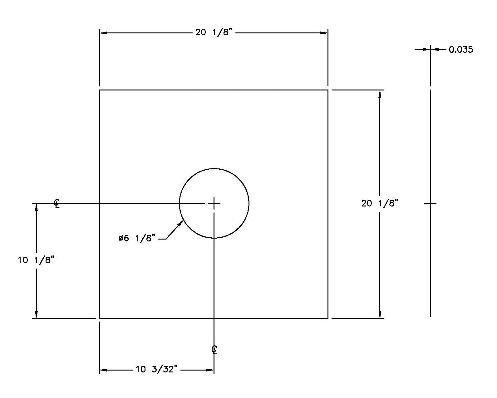 6" Vent Stack Penetration Panel
