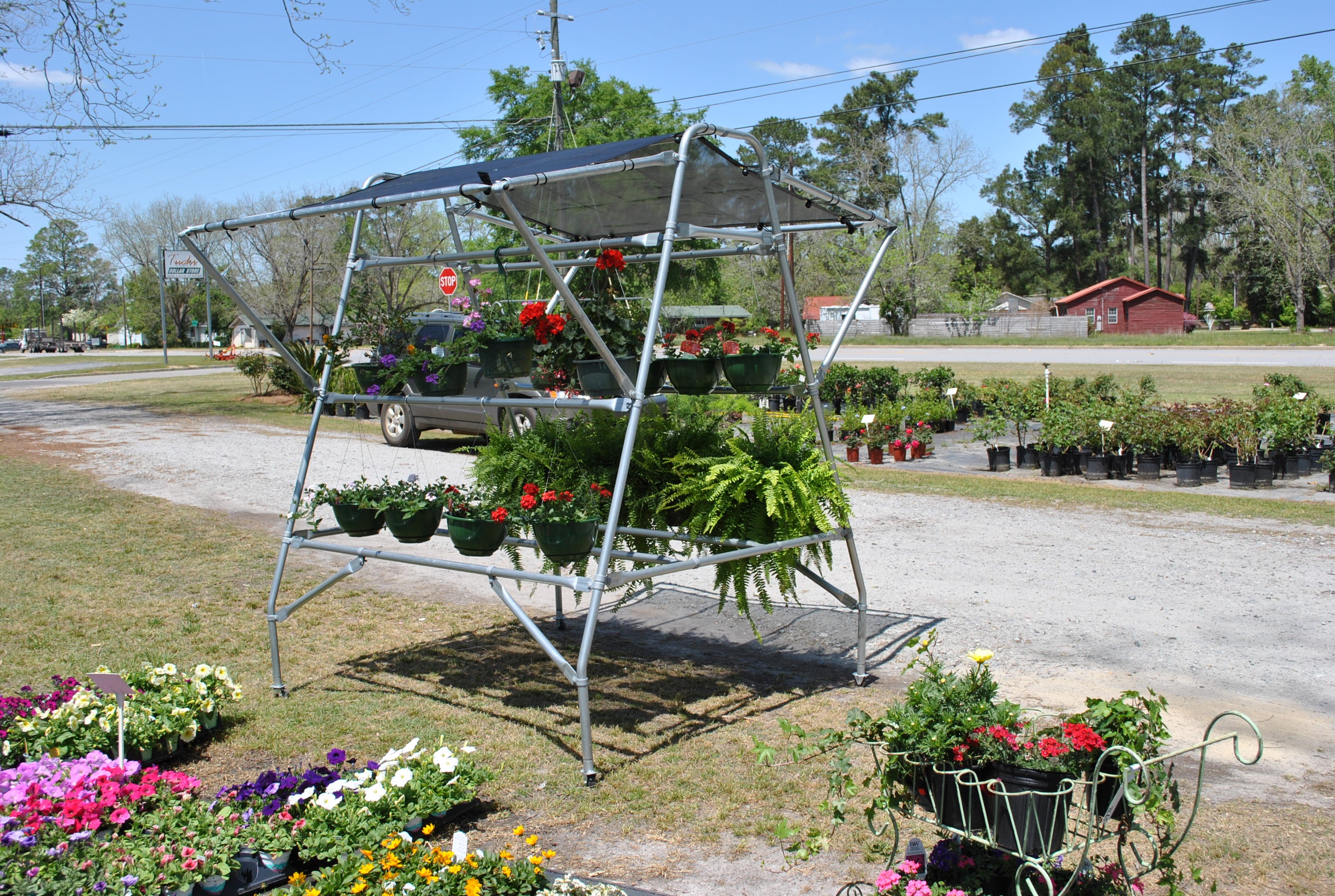 Mobile Hanging Basket/Plant Display Rack