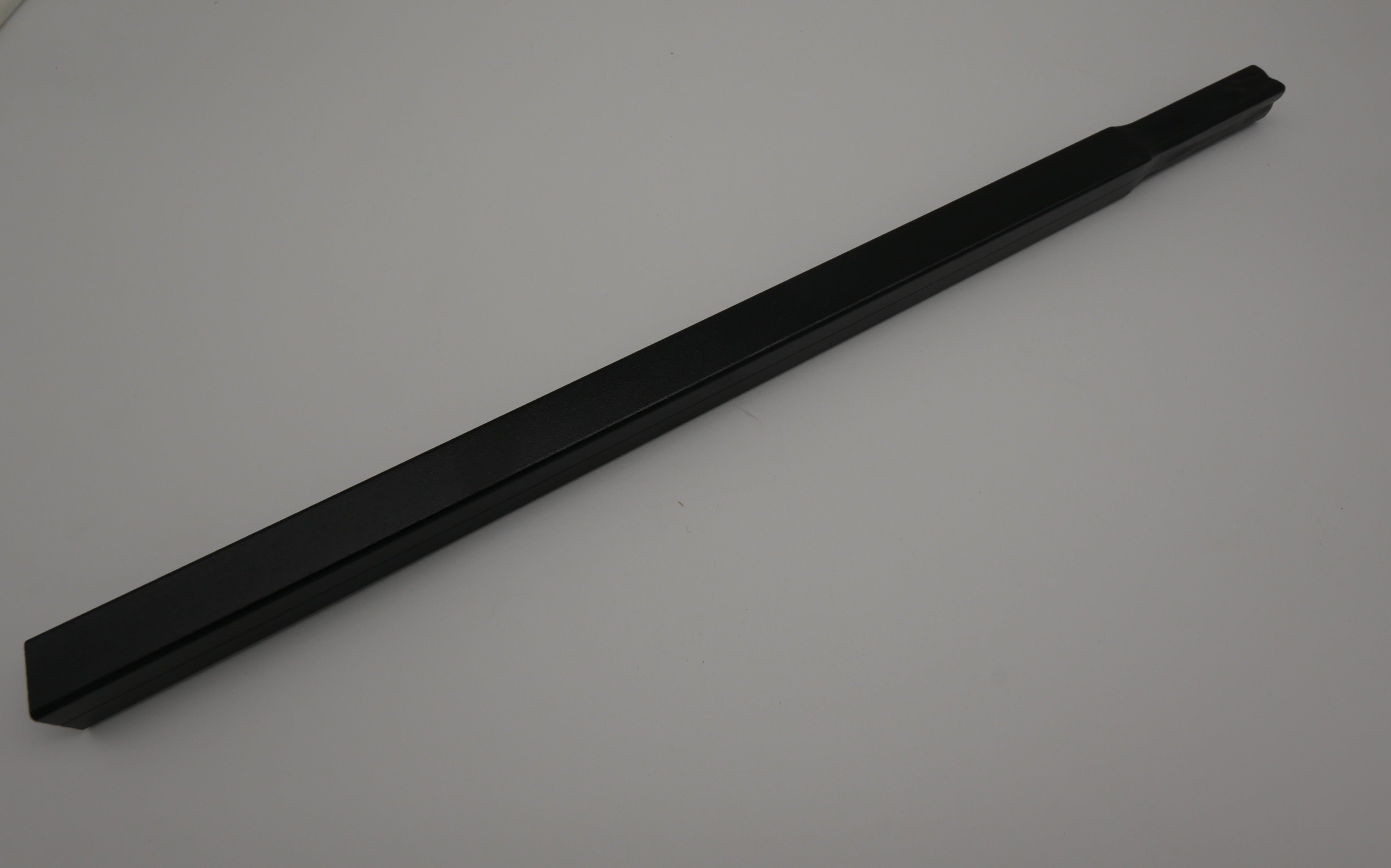 1" x 1" x 17-3/4" Aluminum Tubing with Swage - Black